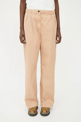 Beige Pleated Pant