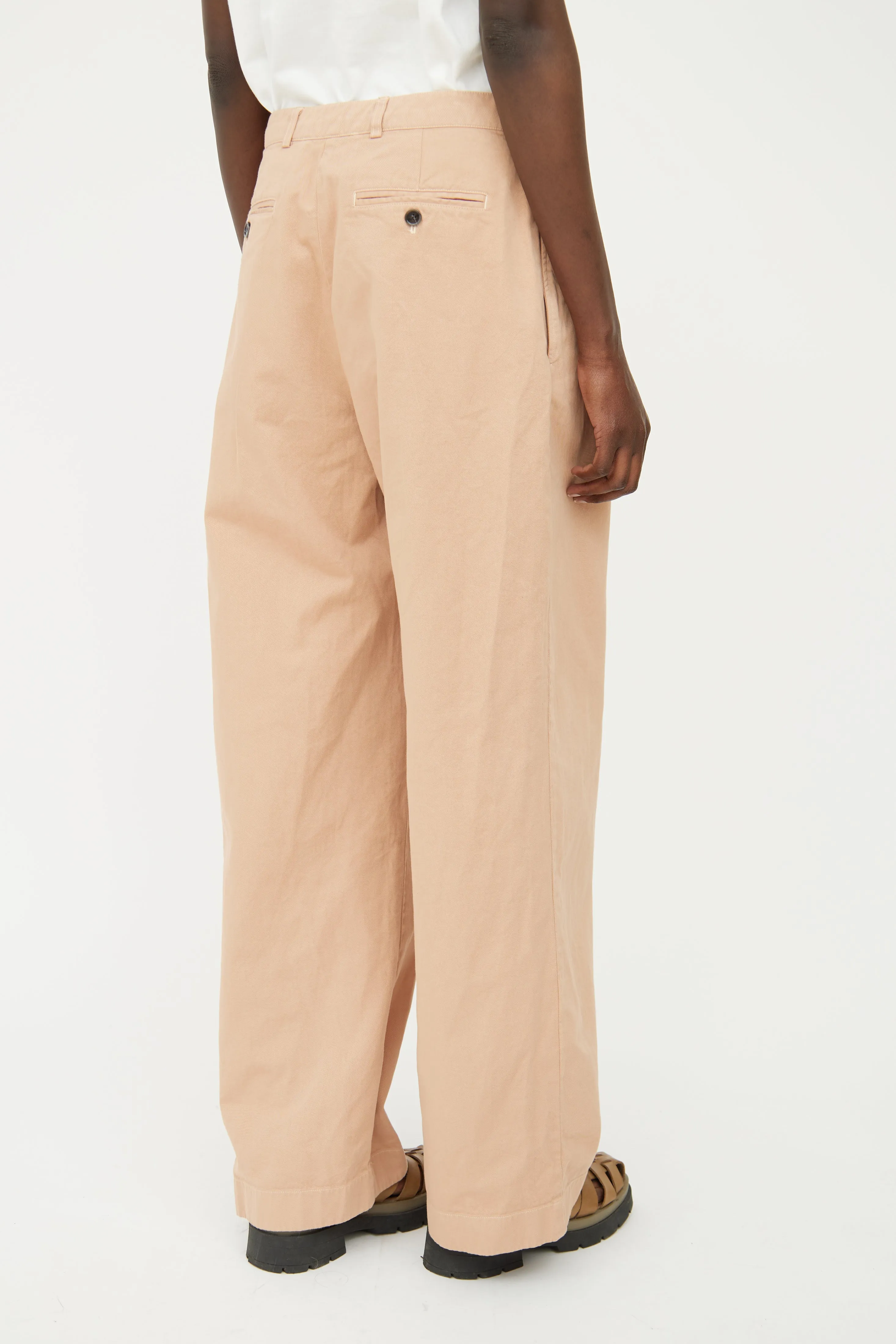 Beige Pleated Pant