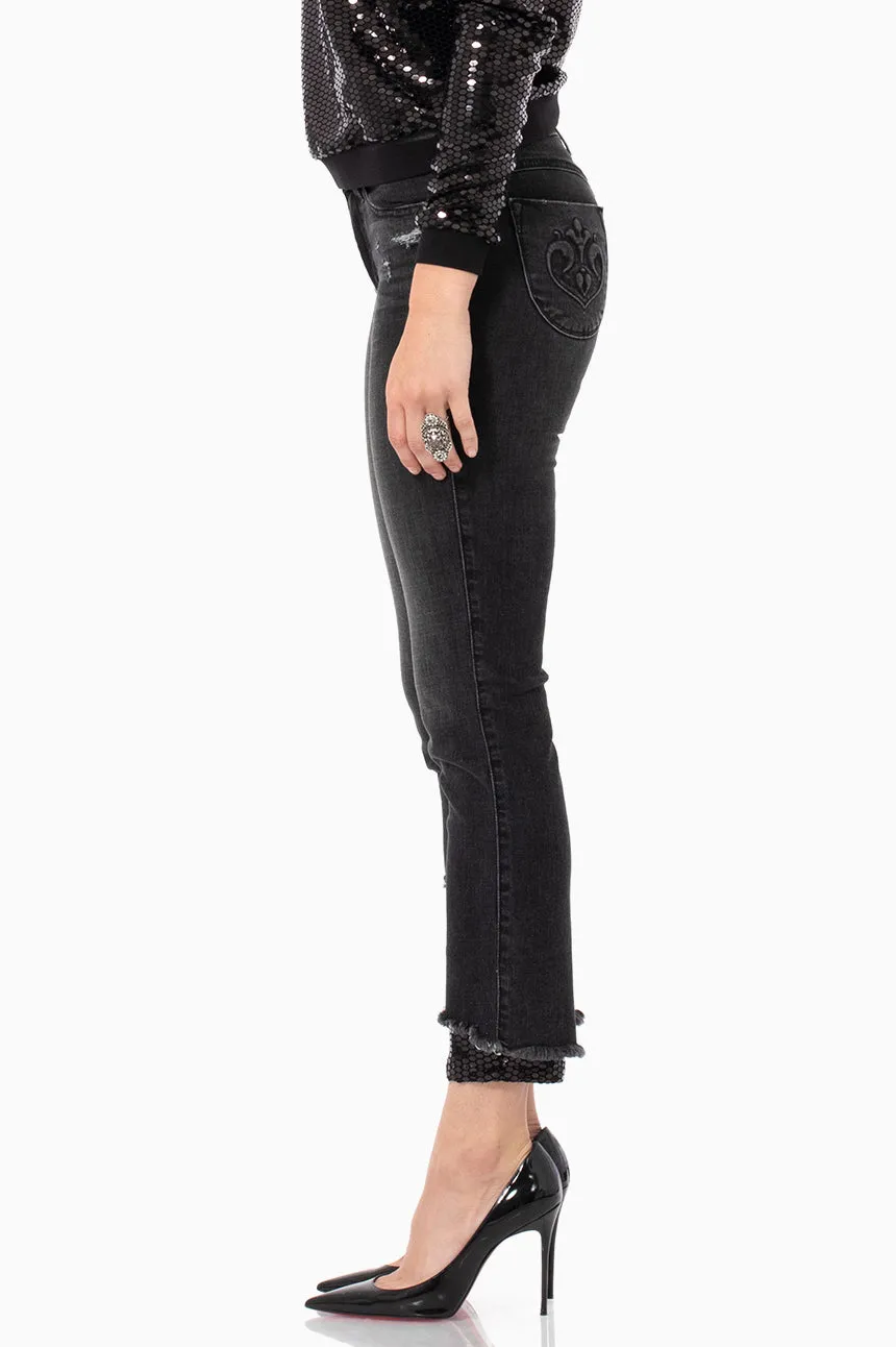 Bernice In Black Confetti