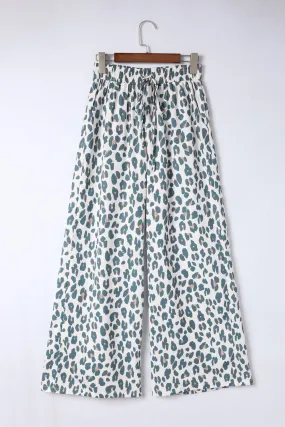 Blue Zone Planet |  Leopard Drawstring Waist Culottes