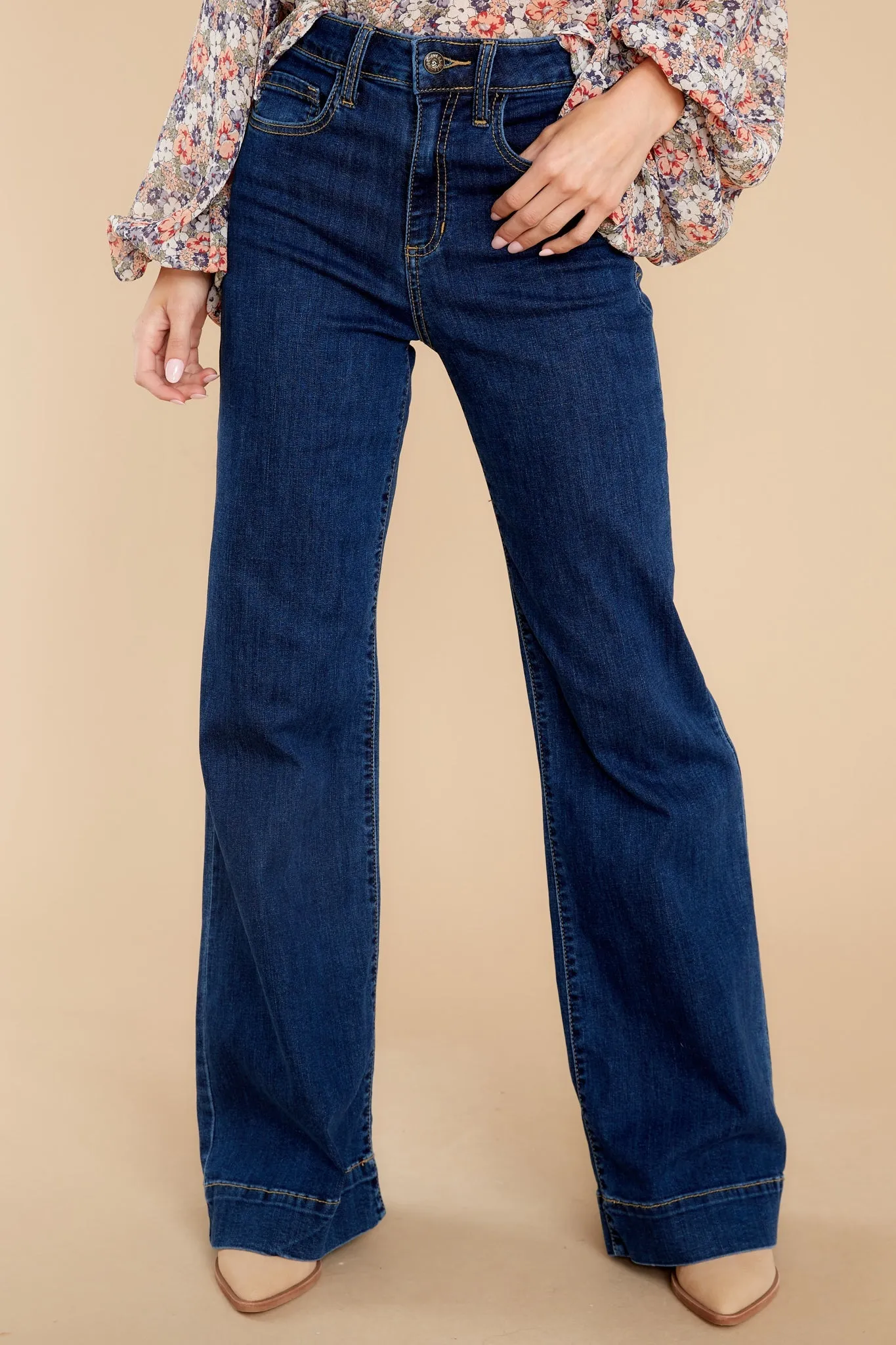 Get On Board Dark Wash Flare Jeans