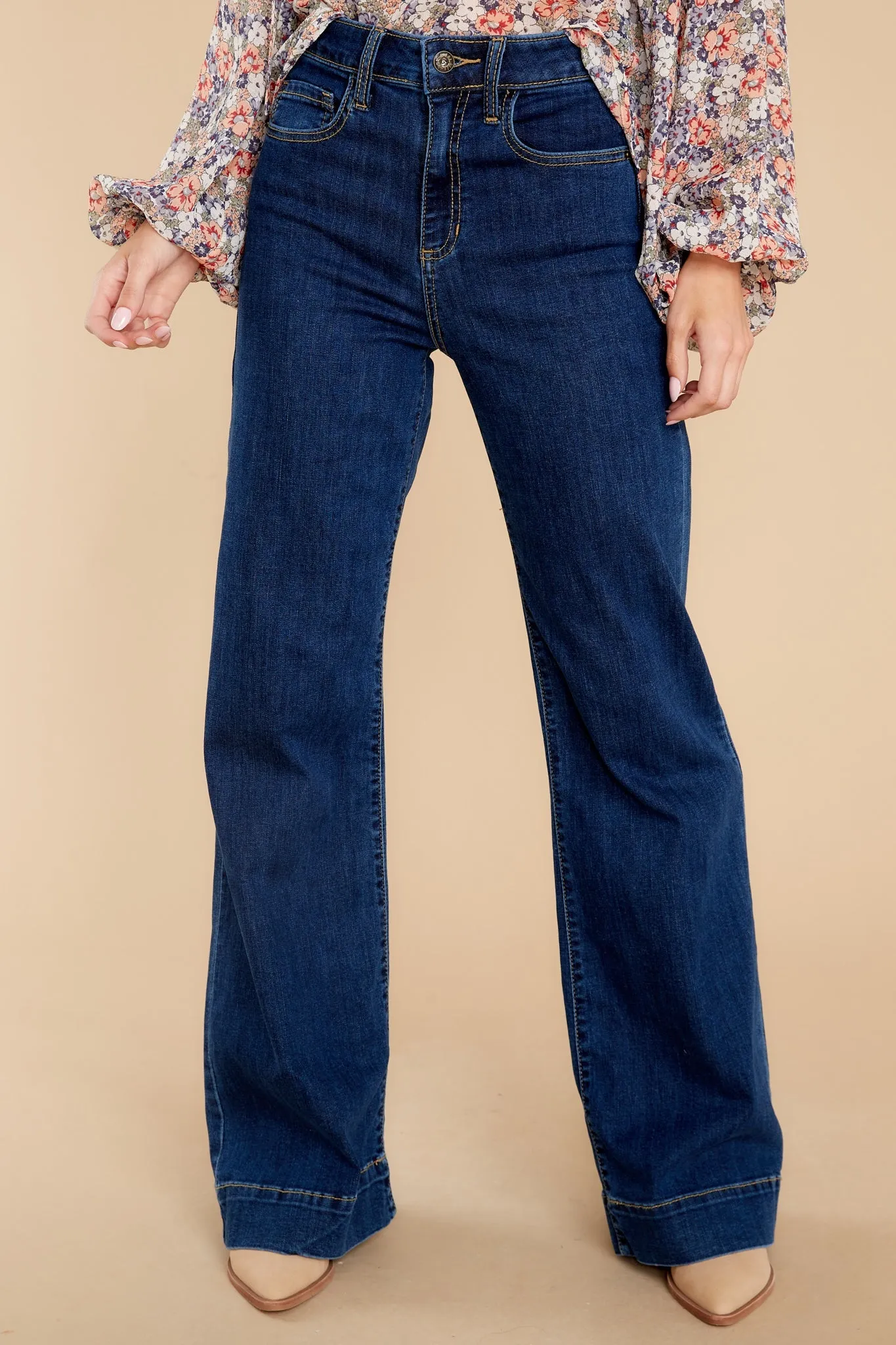 Get On Board Dark Wash Flare Jeans