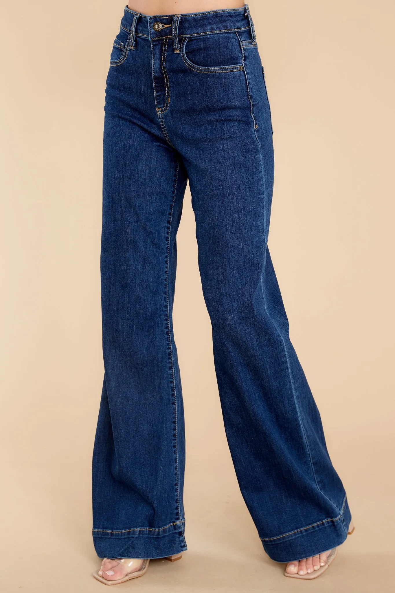 Get On Board Dark Wash Flare Jeans