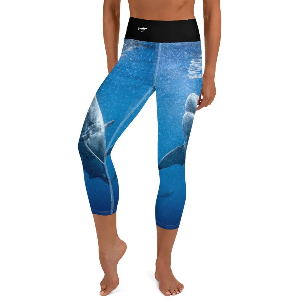 Great White Holidays Yoga Capri Leggings.  Photo by @JuanSharks