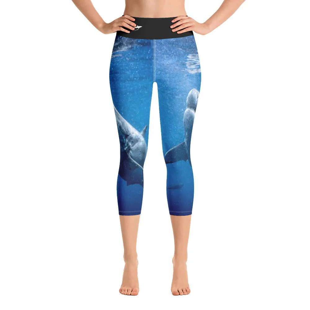 Great White Holidays Yoga Capri Leggings.  Photo by @JuanSharks