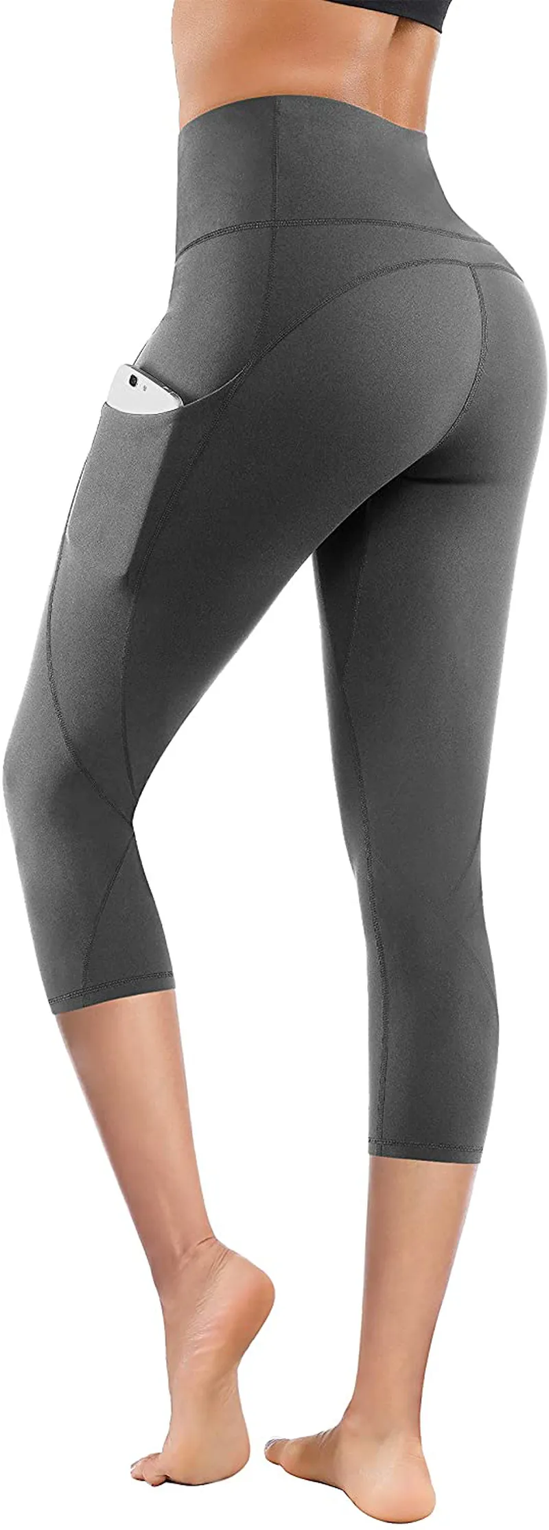 Lingswallow High Waist Yoga Pants - Yoga Pants with Pockets Tummy Control, 4 Ways Stretch Workout Running Yoga Leggings