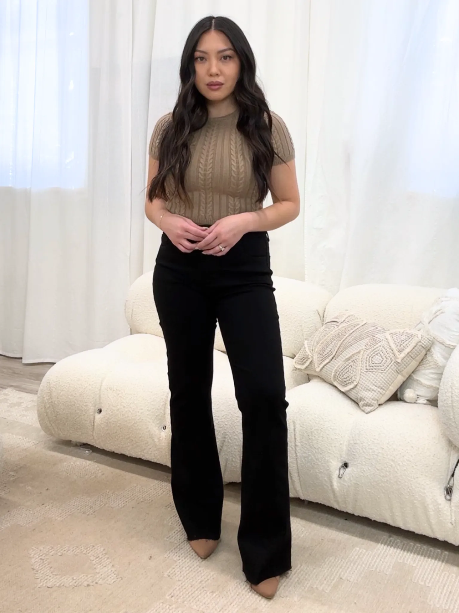 Milo Black Flare Denim Jeans