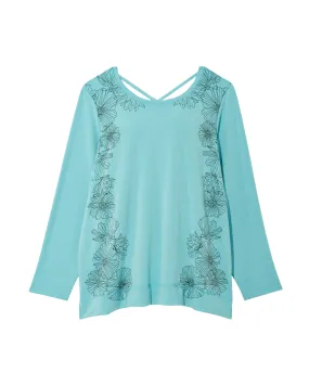 Olive Pullover with Back Details | Light Blue