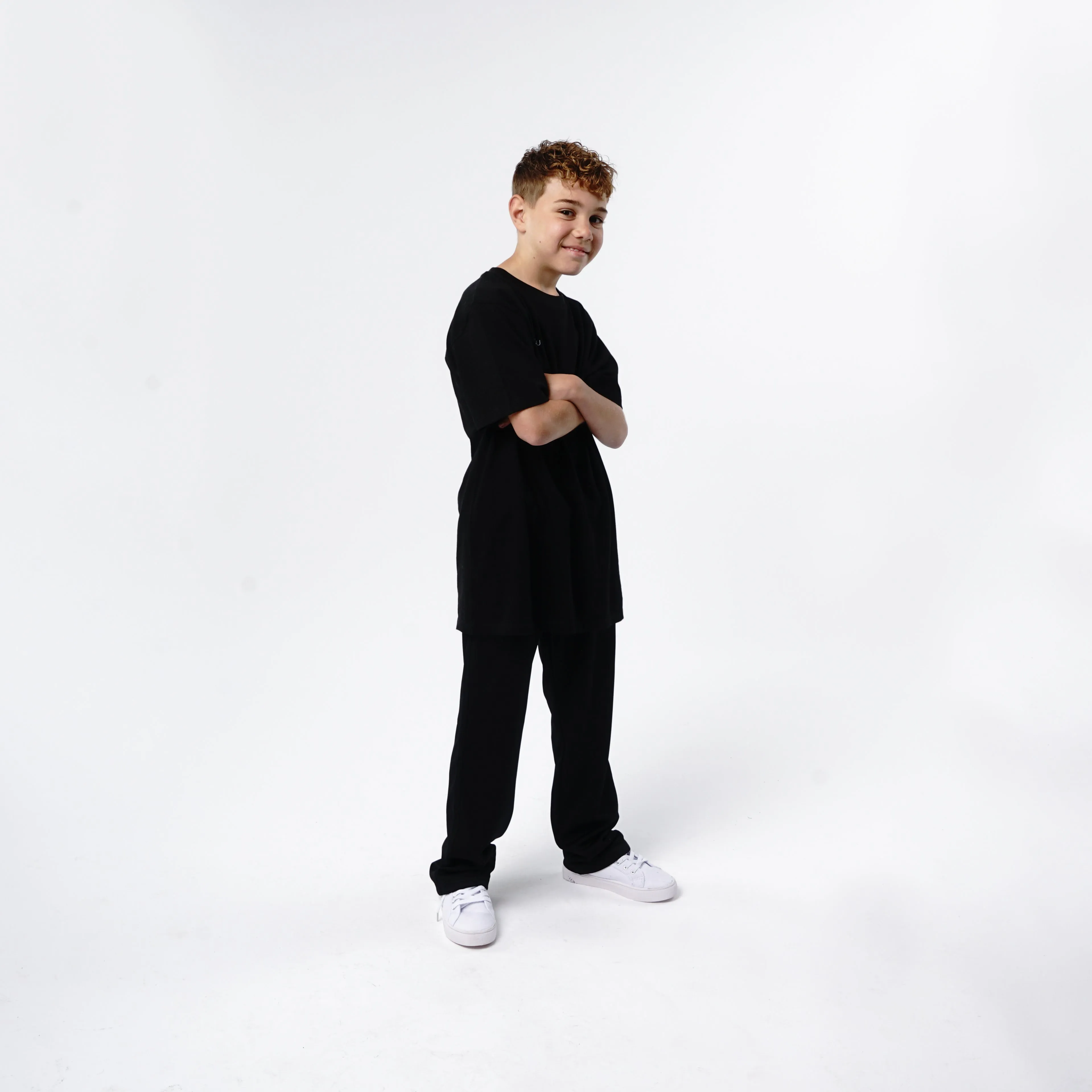 Omnitau Kid's Team Sports Breathable Tapered Track Pants - Black