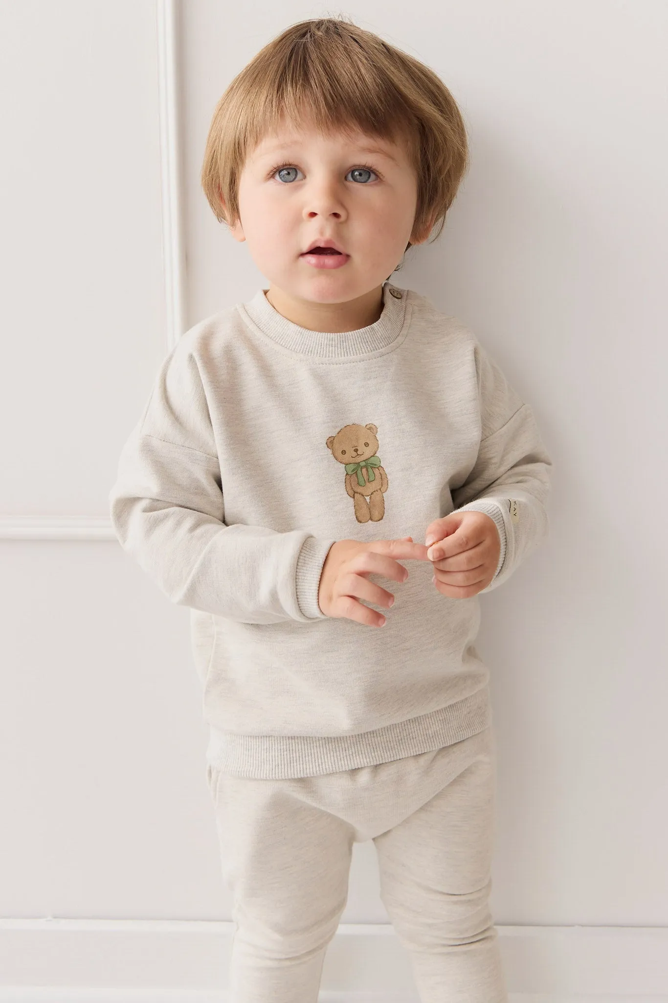 Organic Cotton Morgan Track Pant - Oatmeal Marle