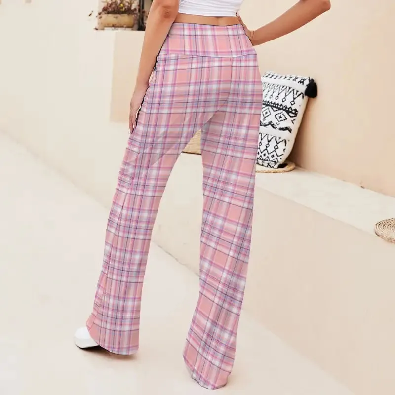 Plaid Lace-Up Yoga Pants Perfect for Posing or Pretending to Workout