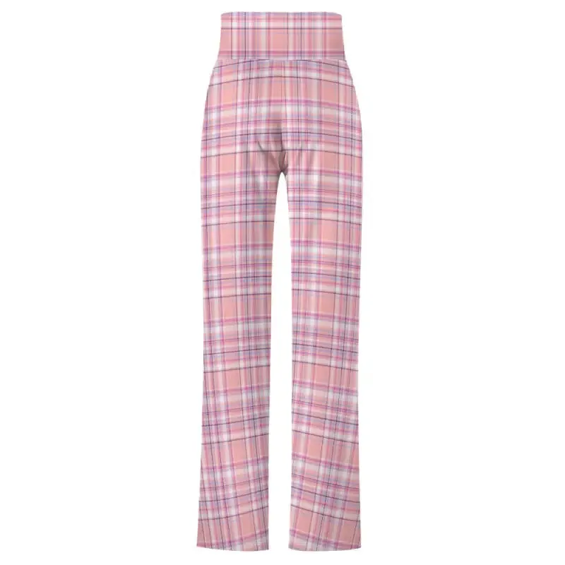 Plaid Lace-Up Yoga Pants Perfect for Posing or Pretending to Workout