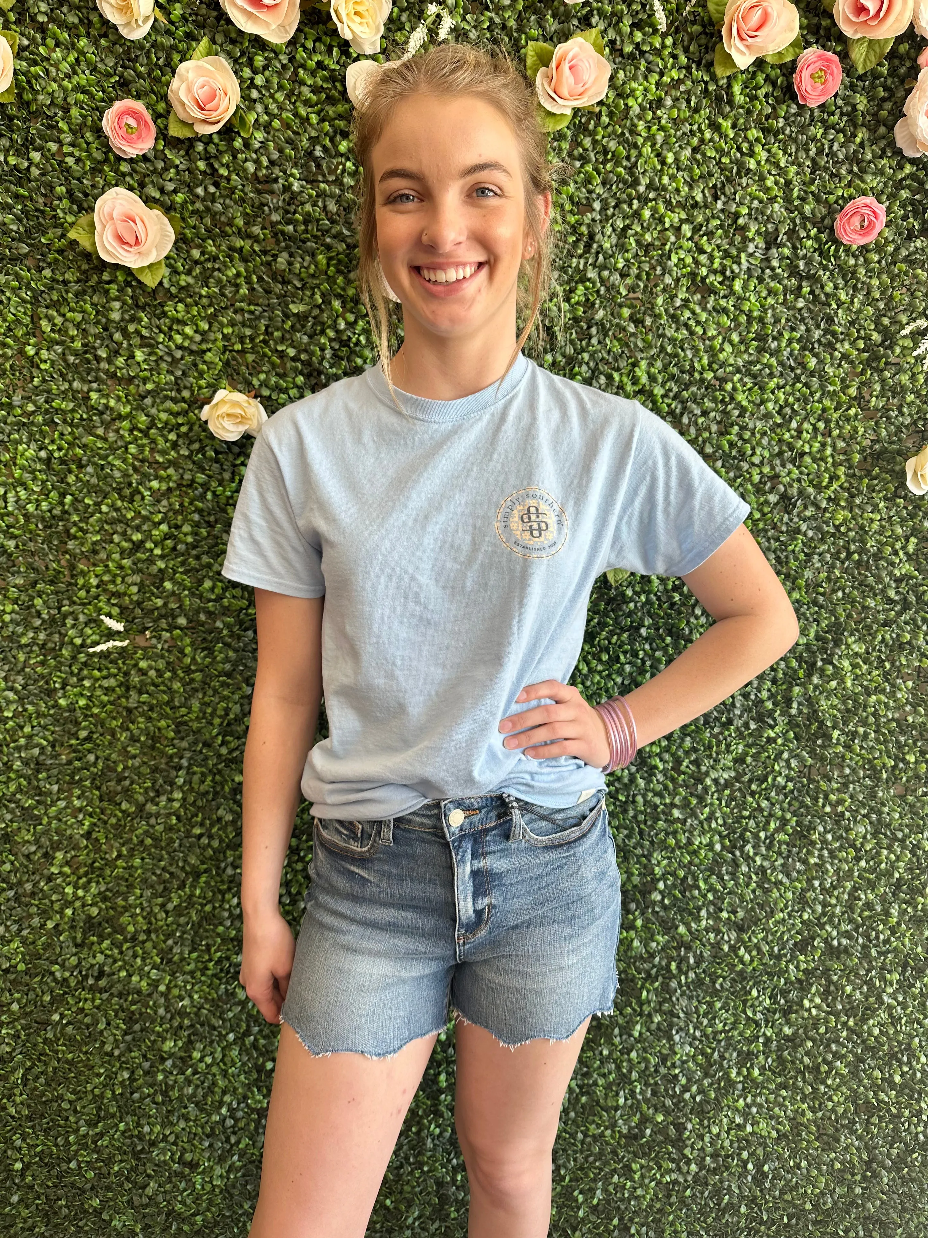 Scalloped Judy Denim Shorts