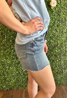 Scalloped Judy Denim Shorts