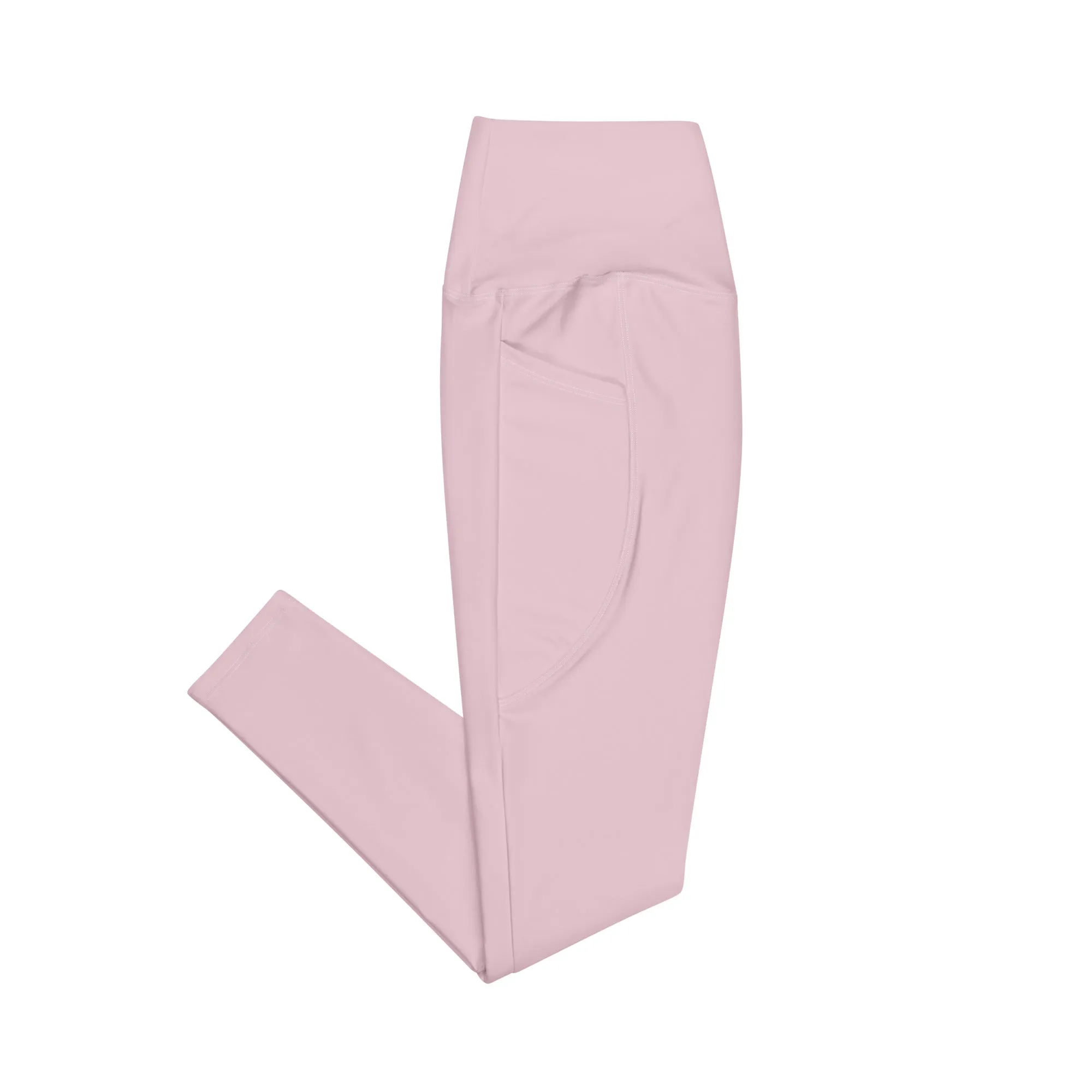 Size Inclusive Leggings with pockets in pastel pink