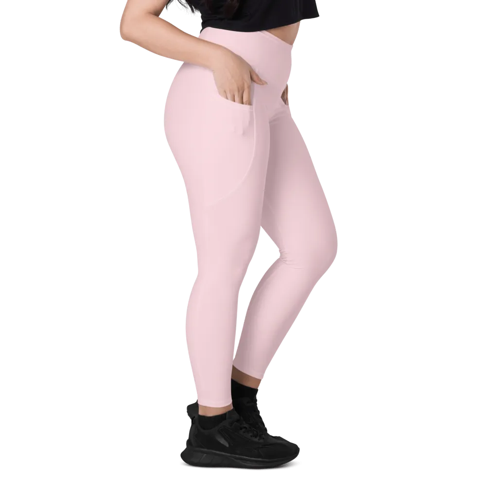 Size Inclusive Leggings with pockets in pastel pink