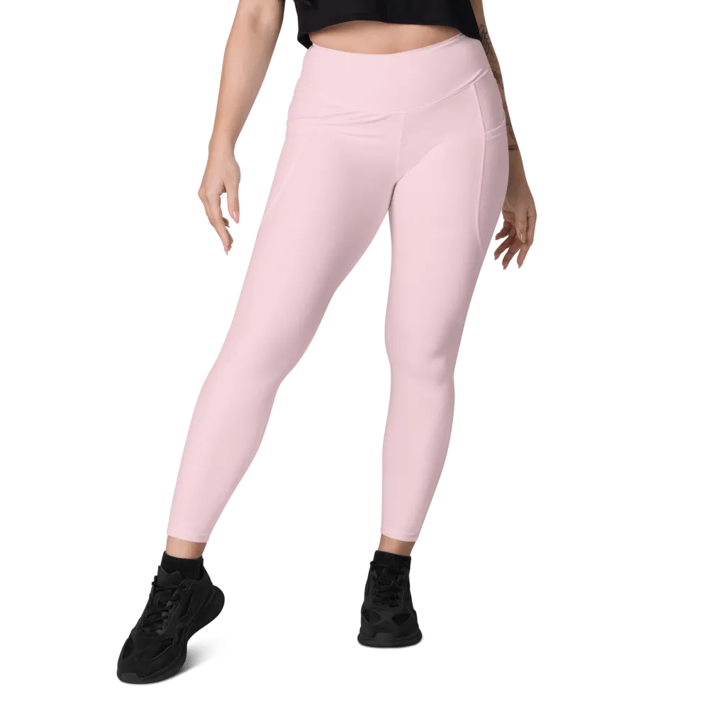 Size Inclusive Leggings with pockets in pastel pink