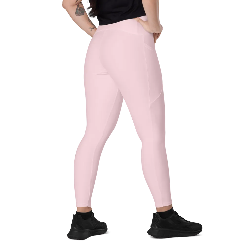 Size Inclusive Leggings with pockets in pastel pink