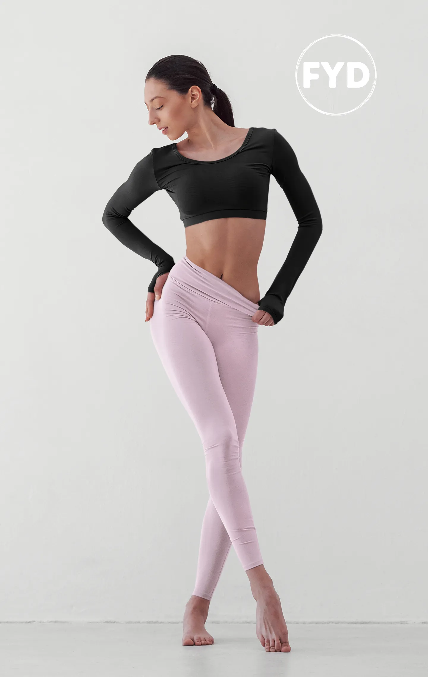 Size Inclusive Leggings with pockets in pastel pink