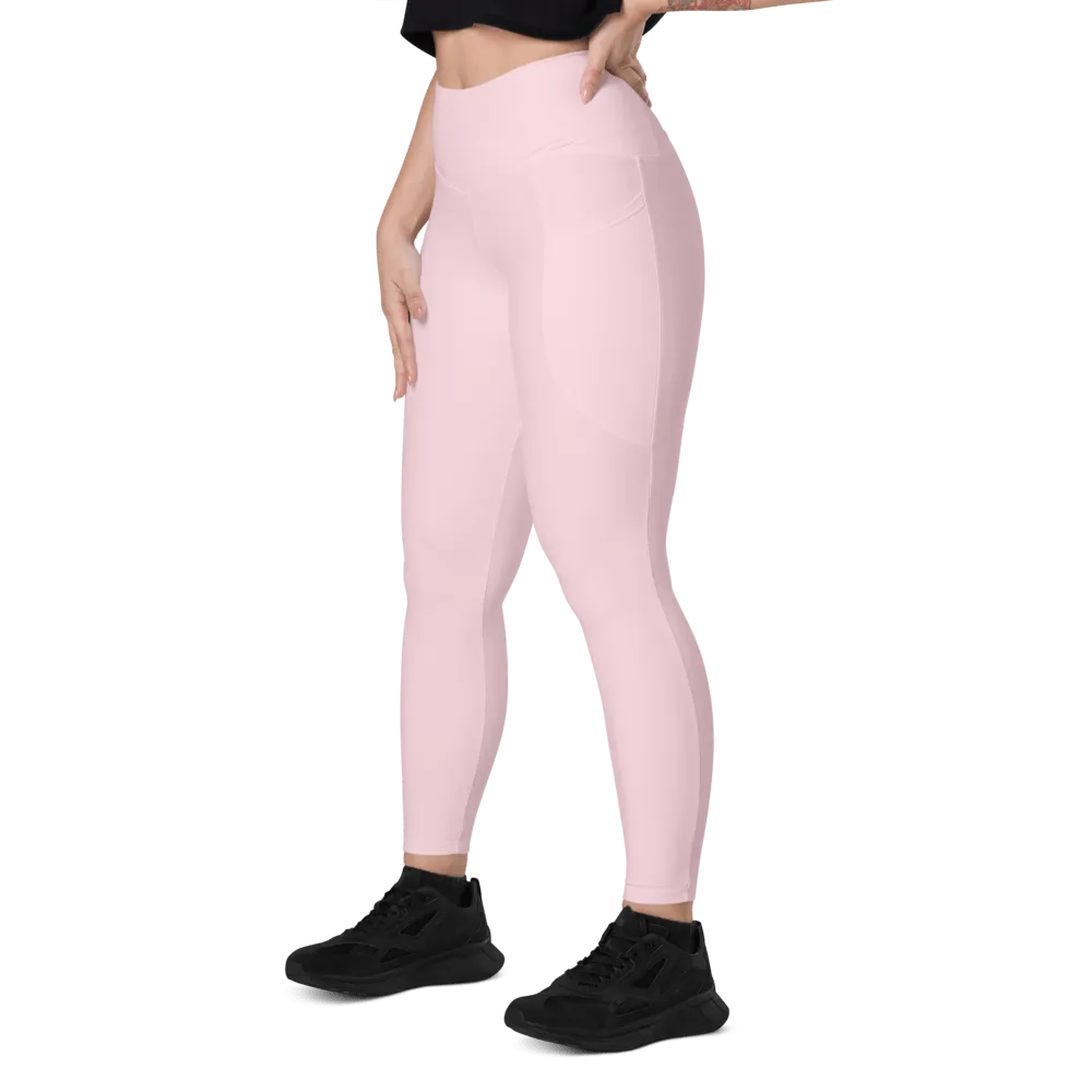 Size Inclusive Leggings with pockets in pastel pink