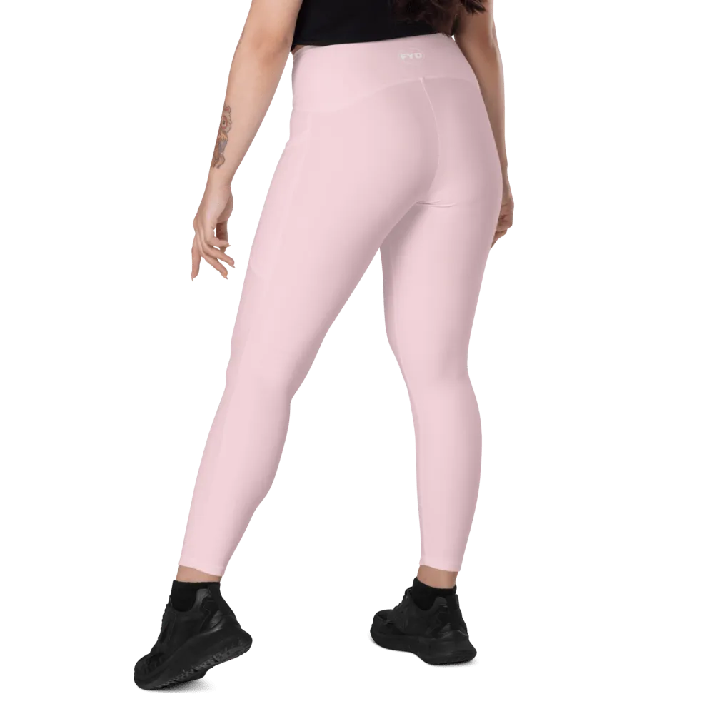 Size Inclusive Leggings with pockets in pastel pink