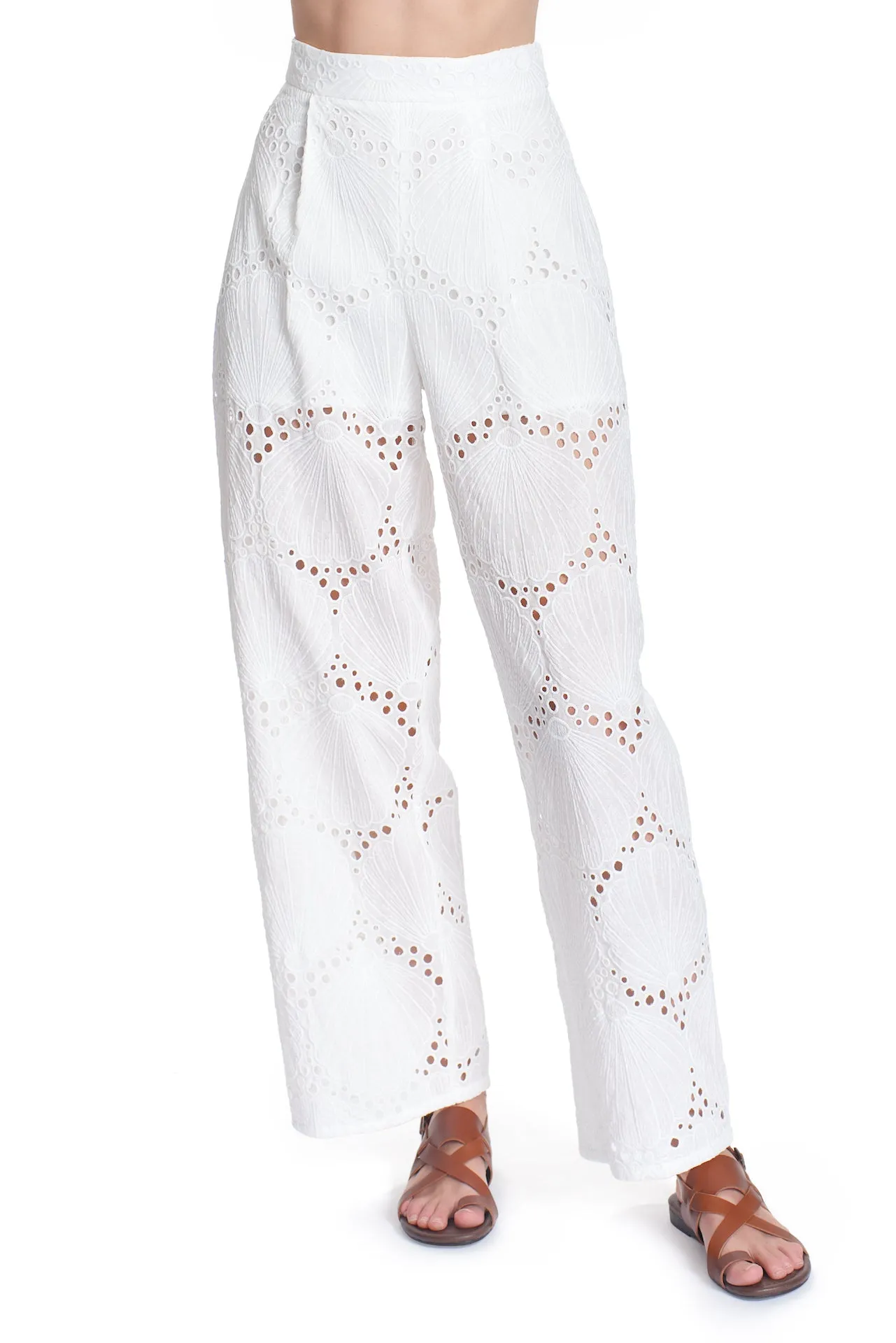 THE ANTONELLA PANT-Shell Eyelet