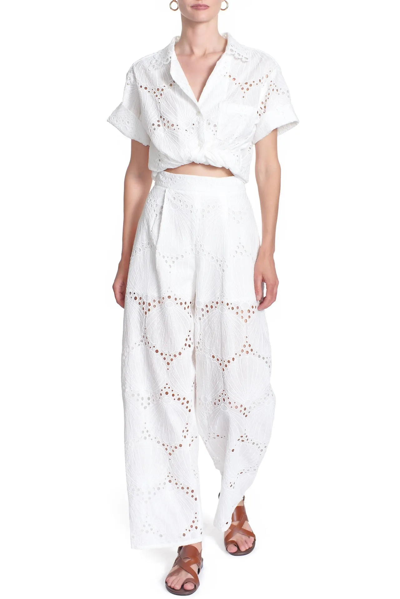 THE ANTONELLA PANT-Shell Eyelet