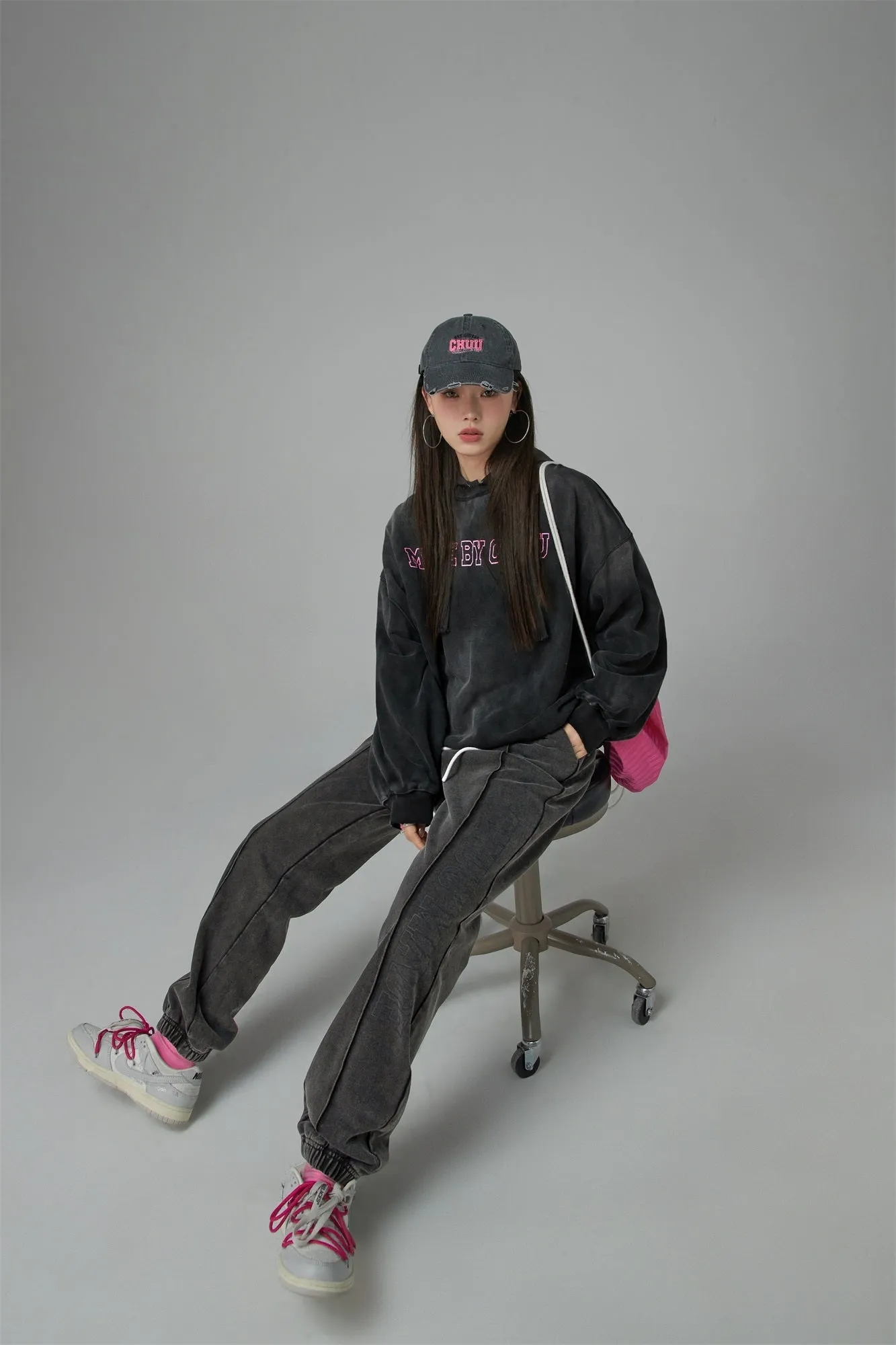 The Sun Is High Washed Wide Jogger Pants