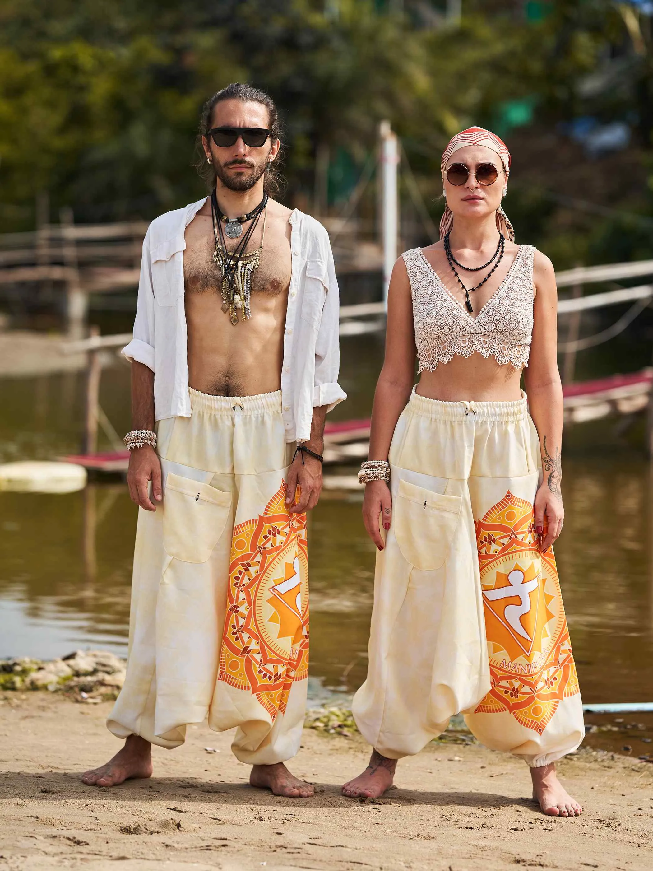 Women's Mandala Print Dhoti Balloon Harem Pants For Travel Yoga Dance
